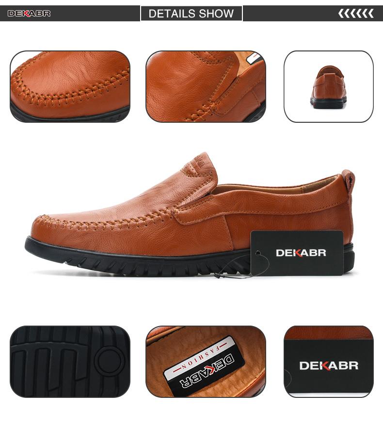 Genuine leather Comfortable Men Casual Slip On Lazy Shoes - MakenShop
