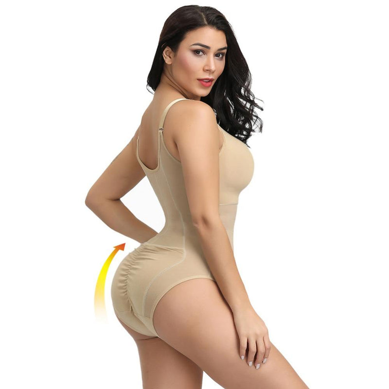 Full Body Shapewear Slimming Zip and Hook Corset - MakenShop