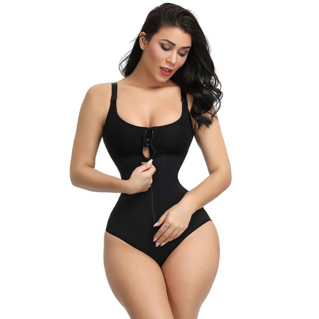 Full Body Shapewear Slimming Zip and Hook Corset - MakenShop