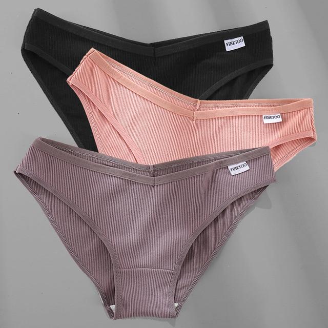 3PCS/Set Cotton Female Sexy Panties [M-4XL] - MakenShop