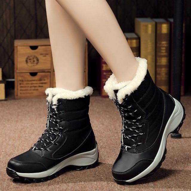 Non-slip Waterproof Winter Ankle Snow Boots - MakenShop