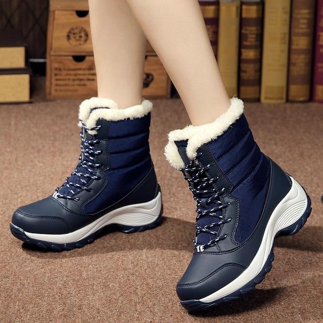 Non-slip Waterproof Winter Ankle Snow Boots - MakenShop