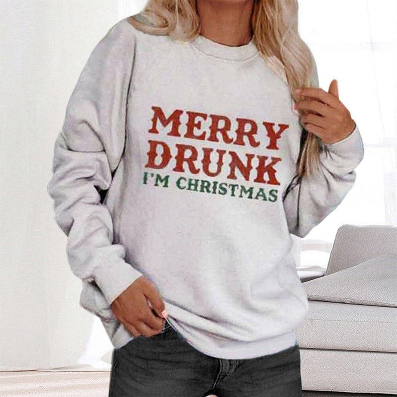 Merry Drunk I'M Christmas CrewNeck Sweatshirt - MakenShop